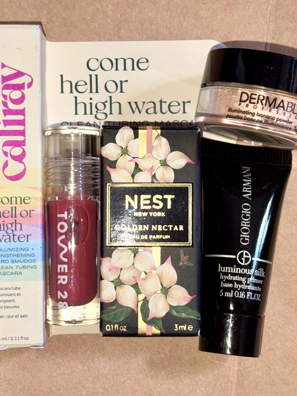 5 PC Makeup Bundle: Caliray, Armani, Tower 28, NEST Fragrances & Dermablend NEW